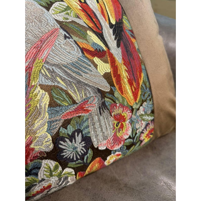 Handmade Mocha Velvet Lumbar Pillow Cover For Sale - Image 9 of 16