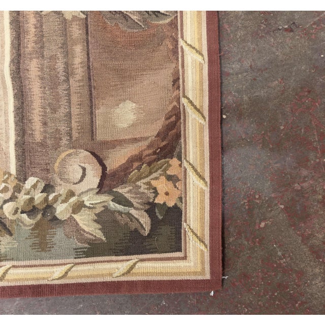 Early 20th Century French Attributed Aubusson Tapestry Wall Panels, Set of Three For Sale - Image 4 of 9