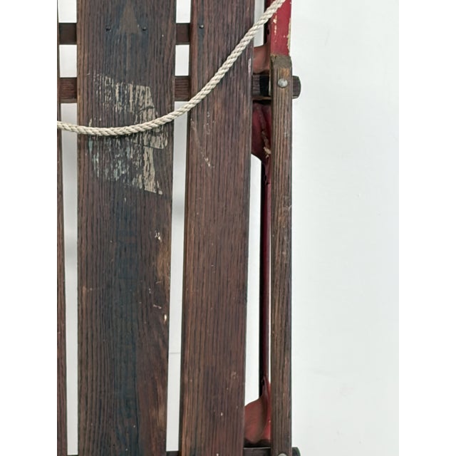 Vintage Gladding American Flyer Wooden Sled For Sale - Image 4 of 10