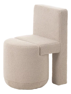 Fossil Dining Chair - Boucle Fabric