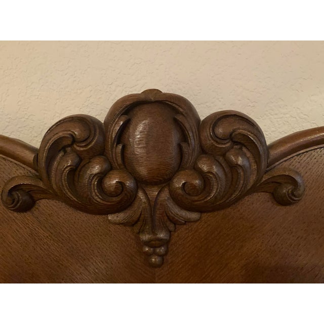 Mid 20th Century Large Black Forest Style Carved Oak Old European German Buffet/Sideboard With Unique Curved Glass Display For Sale - Image 12 of 18