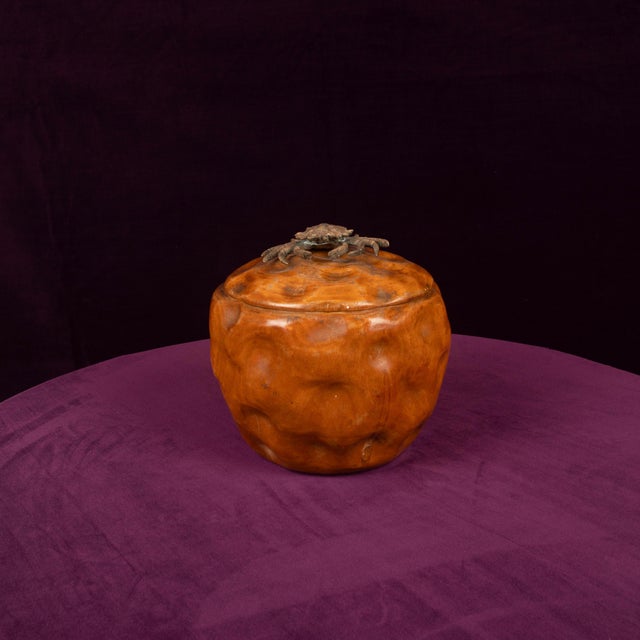 Carved Pear Wood Lidded Box with Bronze Crab by Aldo Tura, 1940 For Sale - Image 11 of 18