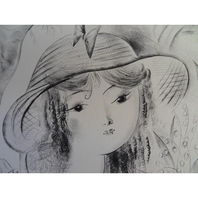 Modern Mily Possoz, Jeune fille au muguet, Etching For Sale - Image 3 of 8