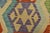 Kilim Rug 4'2'' X 5'5'' Multicolor Wool Tribal Handwoven Oriental Carpet For Sale - Image 4 of 13