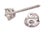 14 Karat White Gold and Round Diamond Stud Earrings Screw Back For Sale In New York - Image 6 of 9