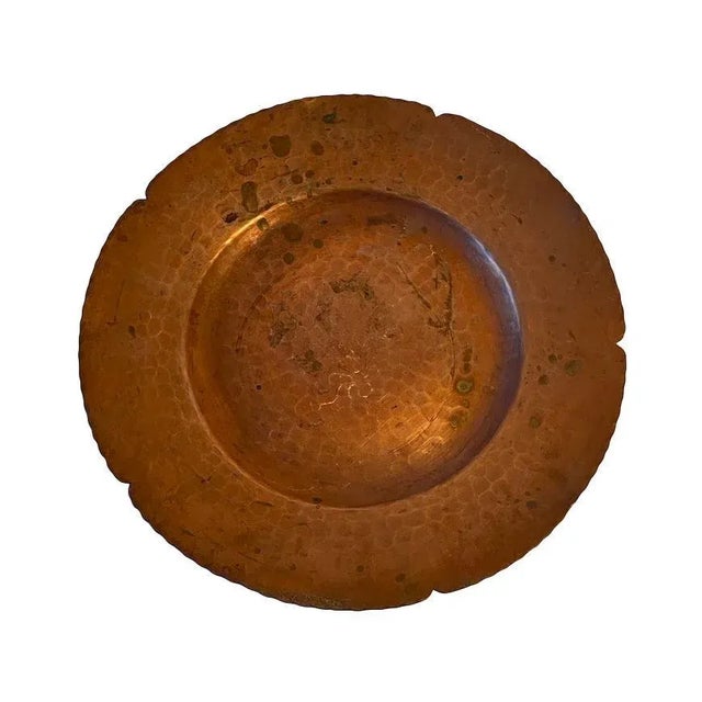 Armenac Hairenian Vintage 1946 "Arts & Crafts" Style 10.25" Copper Hammered Charger - Signed "A. Hairenian 1946"....