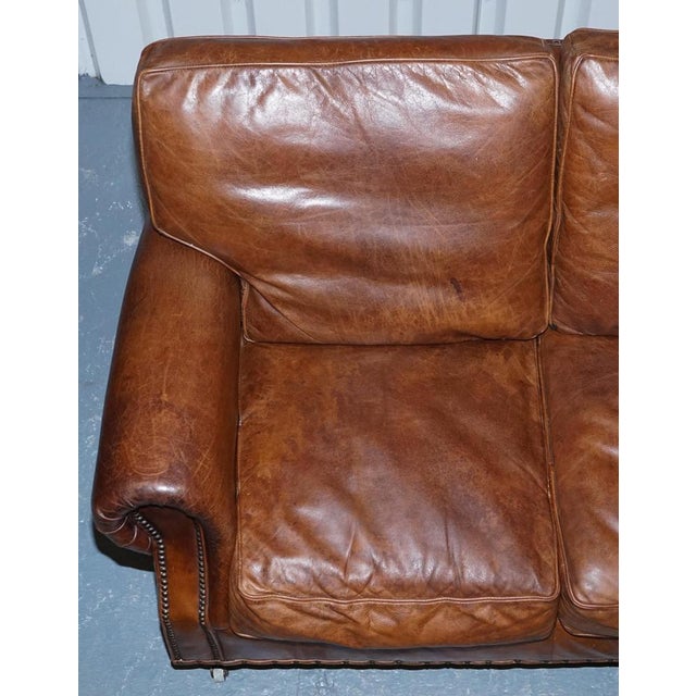 Halo Balmoral Heritage 2-Seater Sofa in Brown Leather from Timothy Oulton For Sale - Image 11 of 15