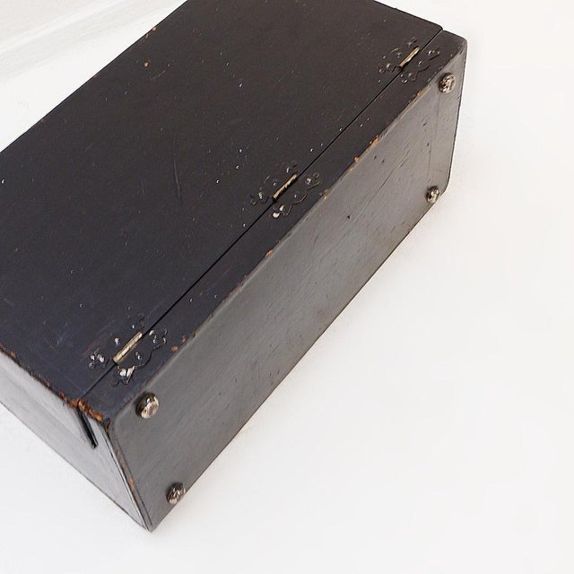 Mid-Century Black Leather Doctor's Case For Sale - Image 12 of 16