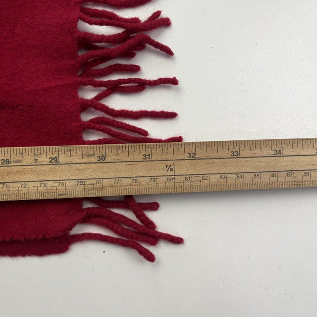 Polo Ralph Lauren Red 100% Wool Scarf For Sale - Image 9 of 9