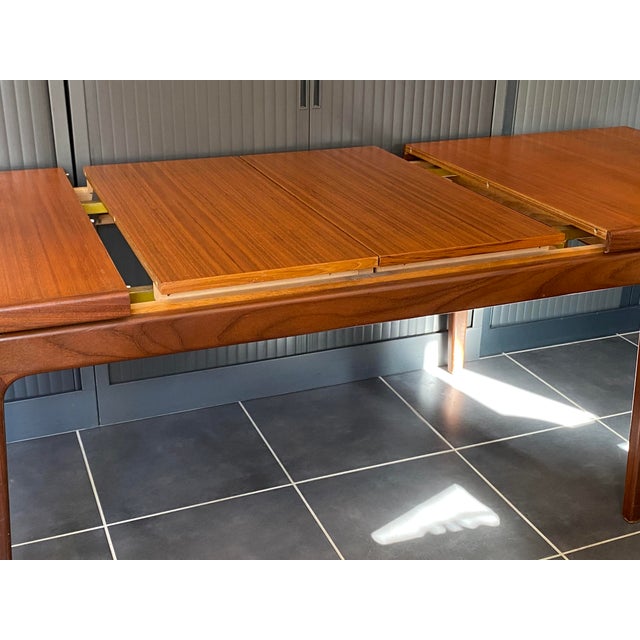 Vintage Scandinavian Extendable Table in Teak, 1960s For Sale - Image 9 of 18