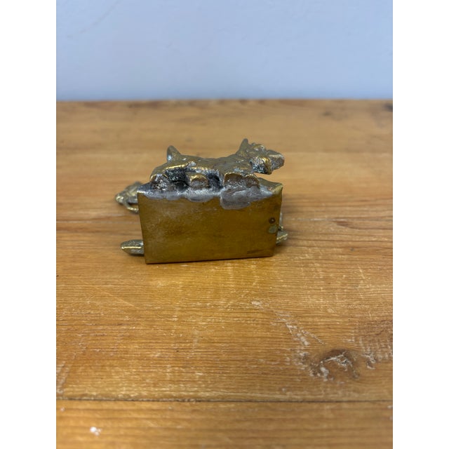 Vintage English Brass Horse and Dog Letter Rack For Sale In Naples, FL - Image 6 of 6