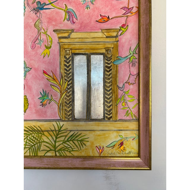 Pink Window of Hope Watercolor by Natalie Mitchell For Sale In San Francisco - Image 6 of 7