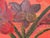 Contemporary Vibrant abstract red flowers with splashes of green & yellow on box canvas 2007 For Sale - Image 3 of 8