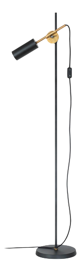 Stav Floor Lamp in Black Brass by Johan Carpner for Konsthantverk