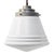 Metal Vintage White Reeded Opaline Glass Pendant Lamp from Philips For Sale - Image 7 of 7