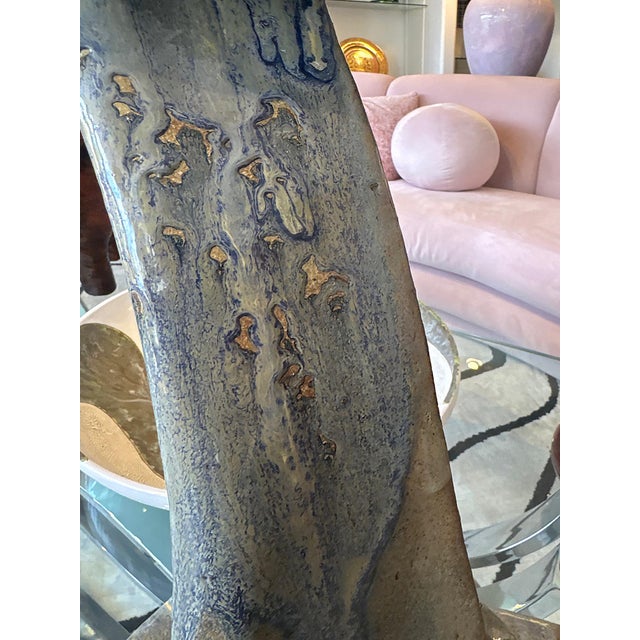 Large Vintage Studio Ceramic Pottery Abstract Sculpture For Sale - Image 9 of 10