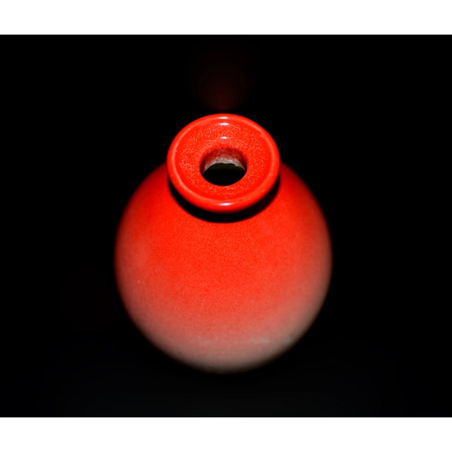 Japanese Jian Ceramic Vases 5 Wine Bottles Hand Painted Wabi Sabi For Sale - Image 4 of 12