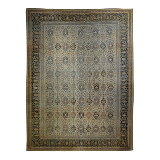 Late 19th Century Antique Kashan Rug 10'3'' x 13'6'' For Sale