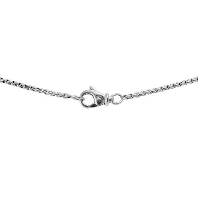 Metal David Yurman 925 Sterling Silver Black Onyx Diamond Dog Tag Pendant Necklace For Sale - Image 7 of 8