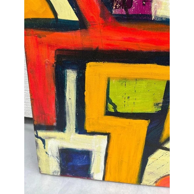 Large Carol Bertrand Colorful Post Modern Abstract For Sale In New York - Image 6 of 13