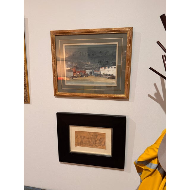 1970s Bruce North “Coney Island Capriccio” Watercolor, Jerry Weintraub Estate Provenance For Sale - Image 5 of 8