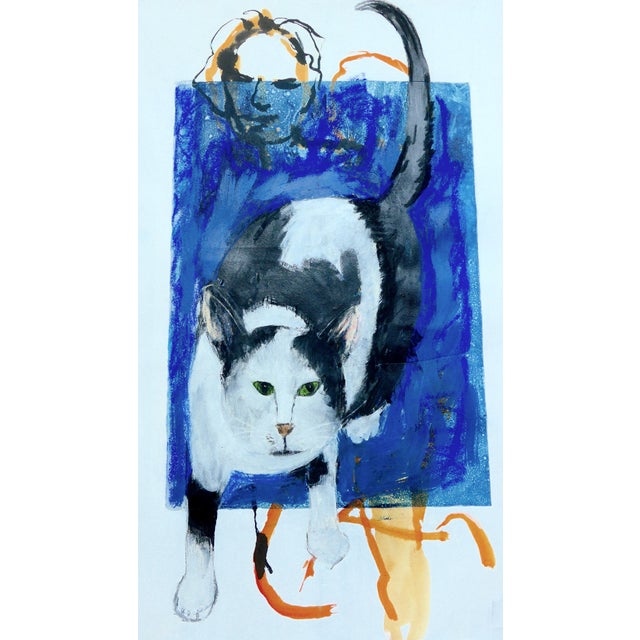 Contemporary Martha Holden "Cat Walk" Contemporary Drawing For Sale - Image 3 of 3