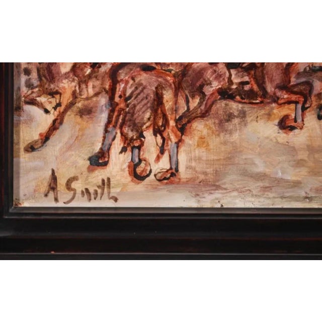 Arthur Smith, Street Riot Oil Painting Mounted Police WPA artist Social Justice Americana Art For Sale - Image 12 of 12