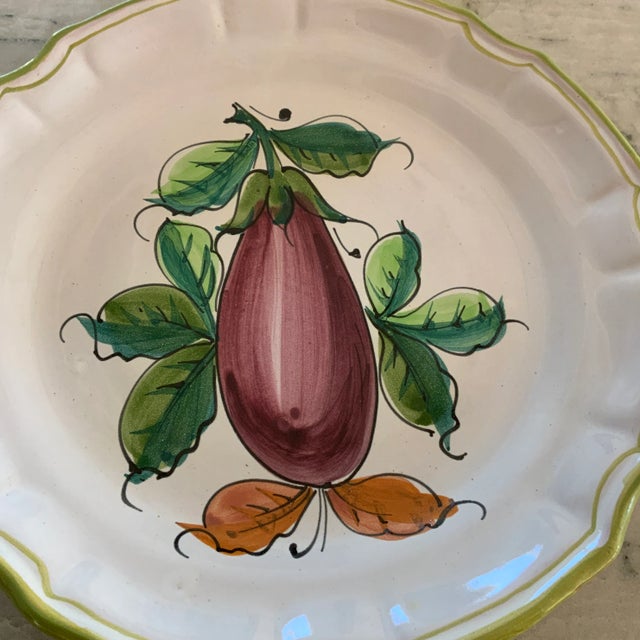 Vintage Italian Vegetable-Themed Platter With Salad Plates, 9 Piece Set For Sale - Image 9 of 13