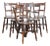 Antique English Oxford Dining Chairs, Set of 6 For Sale