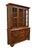 French Country Ethan Allen Country Craftsman Solid Knotty Pine Early American Country French 62" Buffet W. Lighted Display China Cabinet 19-6326 / 19-6328 For Sale - Image 3 of 15