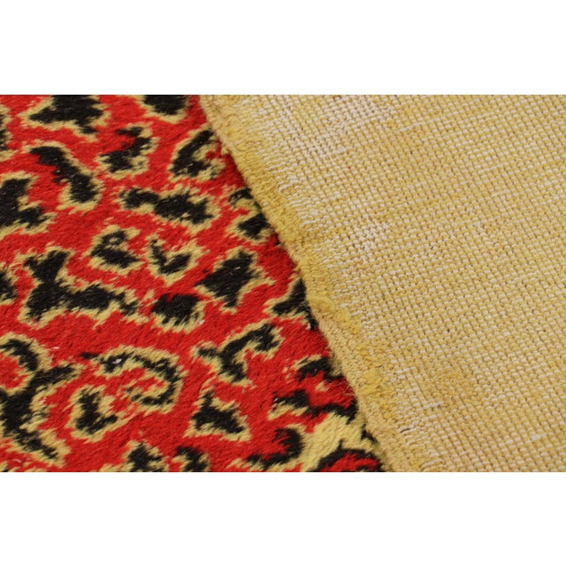 Textile Vintage Zeki Müren Rug With Red and Gold Geometric Pattern From Rug & Kilim For Sale - Image 7 of 8