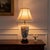 Wood Vintage Satsuma Style Porcelain Table Lamp-Floral-Birds-Crackle Glaze-Wood Base For Sale - Image 7 of 10