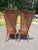 Pair of Mid Century Caned Chairs With Jack Lenor Larsen Velvet Upholstery For Sale - Image 12 of 13