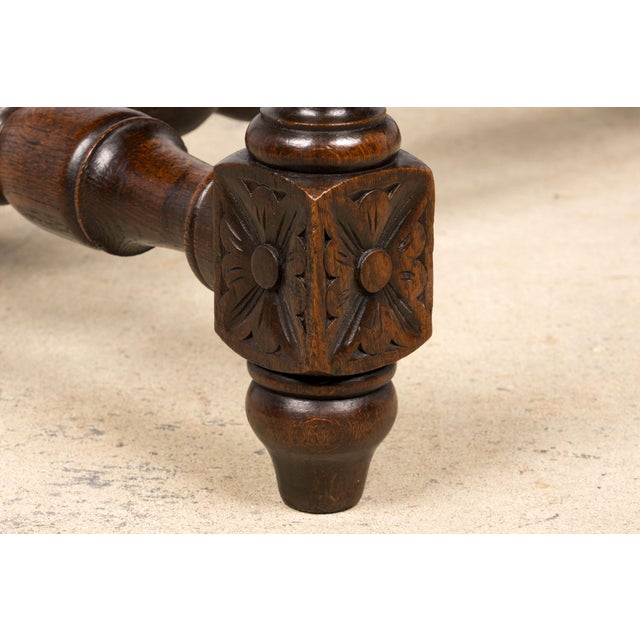 Late 19th Century French Henry II Carved Oak Writing Table For Sale - Image 12 of 18