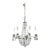 Vintage Italian Brass & Cut Crystal 5 Light Chandelier C1950 For Sale