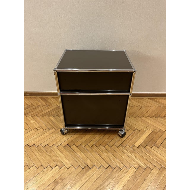 Mobile Roll Container in Dark Brown by Fritz Haller & Paul Schärer for USM Haller, 2010s For Sale - Image 9 of 15