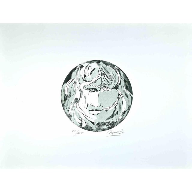 Giacomo Manzú, Round Medusa Ed. 53/125, 1970s, Etching For Sale