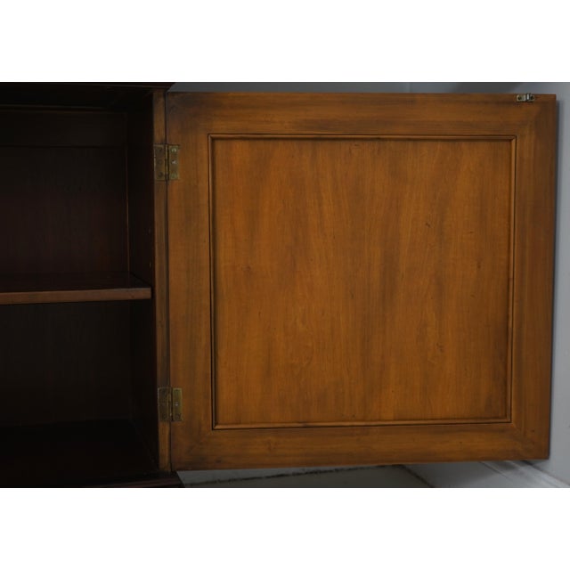 Baker Satinwood Neoclassical China Cabinet For Sale - Image 9 of 18