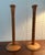 Pair Antique 11" Bobbin Turned Oak Candlesticks For Sale - Image 4 of 5