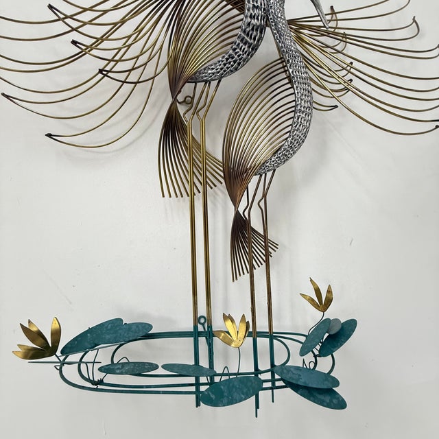 Mid-Century Modern Vintage Peacock Wall Art Sculpture by Curtis Jere, 1970s For Sale - Image 3 of 14