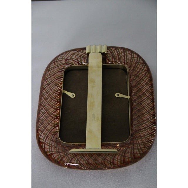 Photo Frame in Red Filigree Murano Glass by Paolo Venini, 2000 For Sale - Image 6 of 18