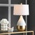 2020s 24 Inch H Table Lamp in White & Gold - a Pair For Sale - Image 5 of 8