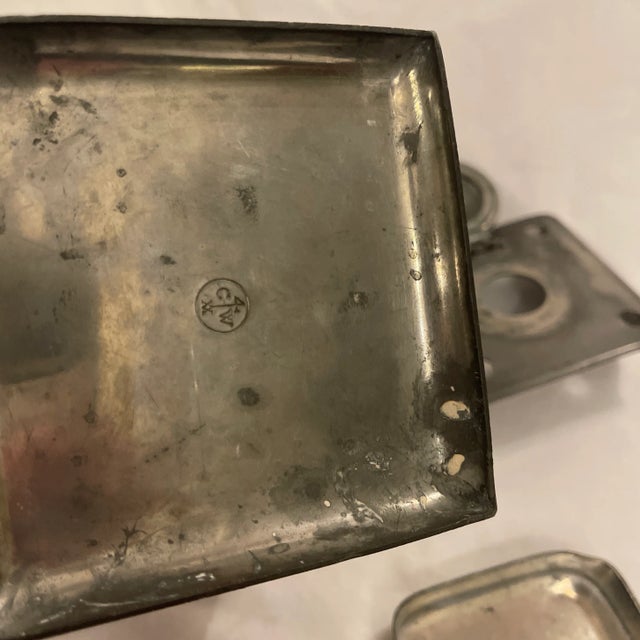 Williamsburg Restoration Inc. Mid 20th Century Williamsburg Pewter Inkwell For Sale - Image 4 of 4