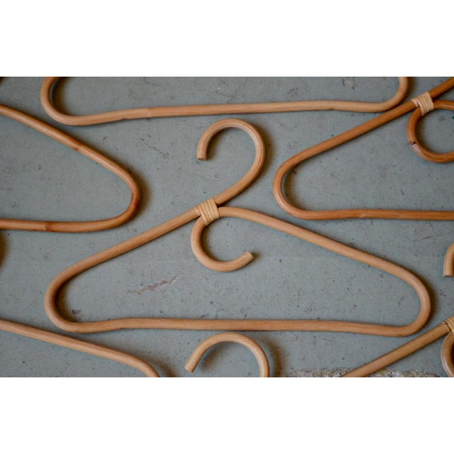 Vintage Bohemian and Tropical Rattan Hangers, Set of 10 For Sale - Image 5 of 6