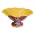 Footed Scalloped Edge Spanish Pottery Painted Enamel Poppies Center Piece Bowl For Sale