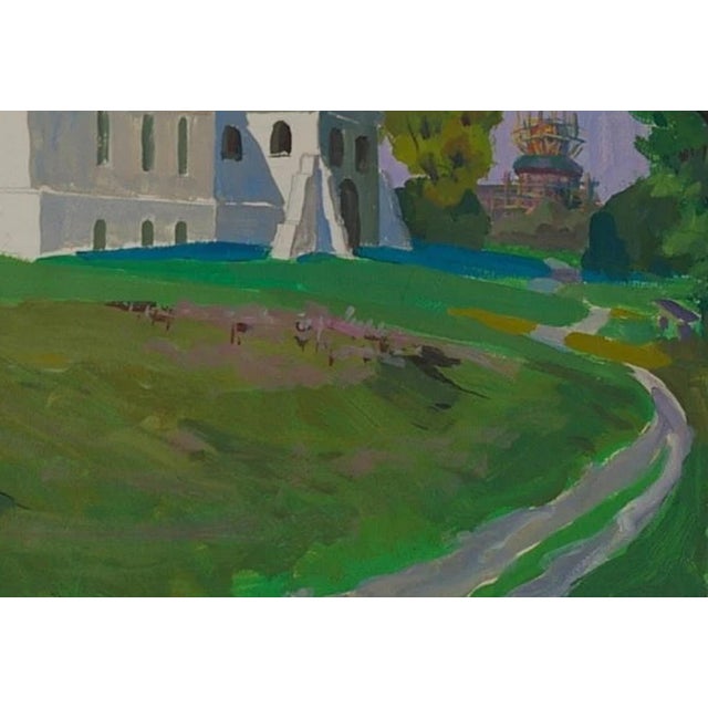 Vintage Sedniv Fortress Oil Painting, Ukrainian Art, 1969 51-73 For Sale - Image 6 of 6