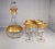 Glass 1970s Hand-Blown Wide Gold Band Glass Decanter & 6 Glasses Set For Sale - Image 7 of 7