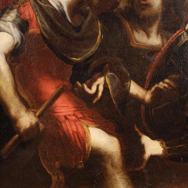 The Dispute Between Agamemnon and Achilles Over Briseis, 1640, Oil on Canvas For Sale - Image 8 of 16