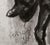 Vintage Mid Century French Abstract Black and White Painting on Paper of Man on Donkey, Signed by Righetti With Mat For Sale - Image 4 of 5