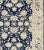 Unique Turkish Oushak Rug with all over Floral Design in Dark Blue, Cream and Light Brown rug/ This unique Oushak rug...